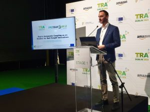 DB Cargo representing FP5-TRANS4M-R at Transport Research Arena 2024 in Dublin