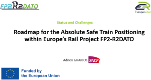 Rail Live 2023: Roadmap for the Absolute Safe Train Positioning within Europe’s Rail Project FP2-R2DATO
