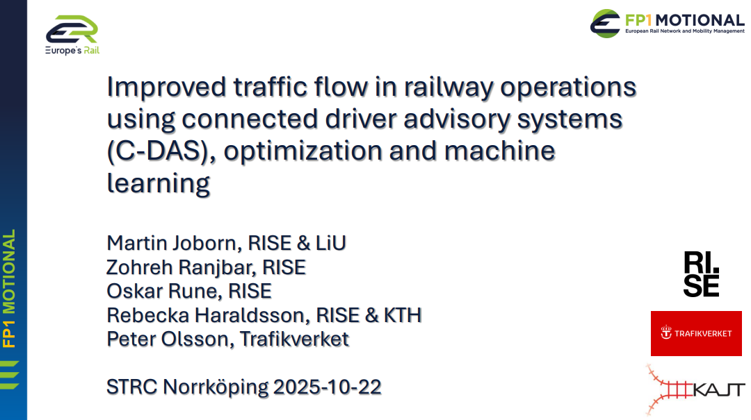 Showcasing Innovation in Rail Operations at the Swedish Transport Research Conference 2025